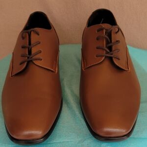 Calvin Klein Lucca Brown Leather Oxford Dress Shoes Men’s Size 9 Never Used
